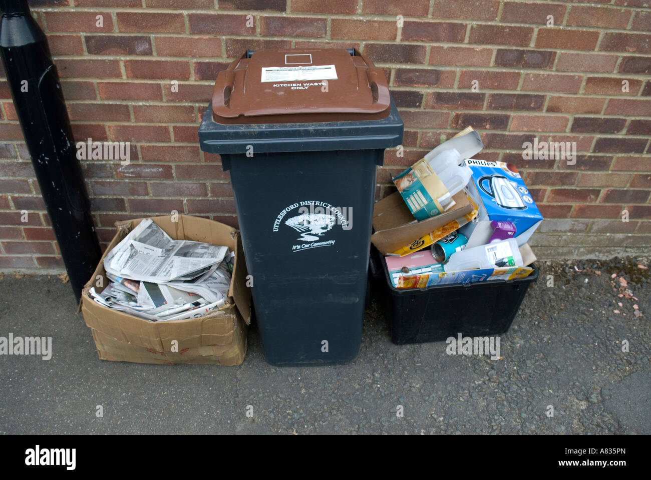 Déchets ménagers 2007 ANGLETERRE ESSEX Saffron Walden Banque D'Images