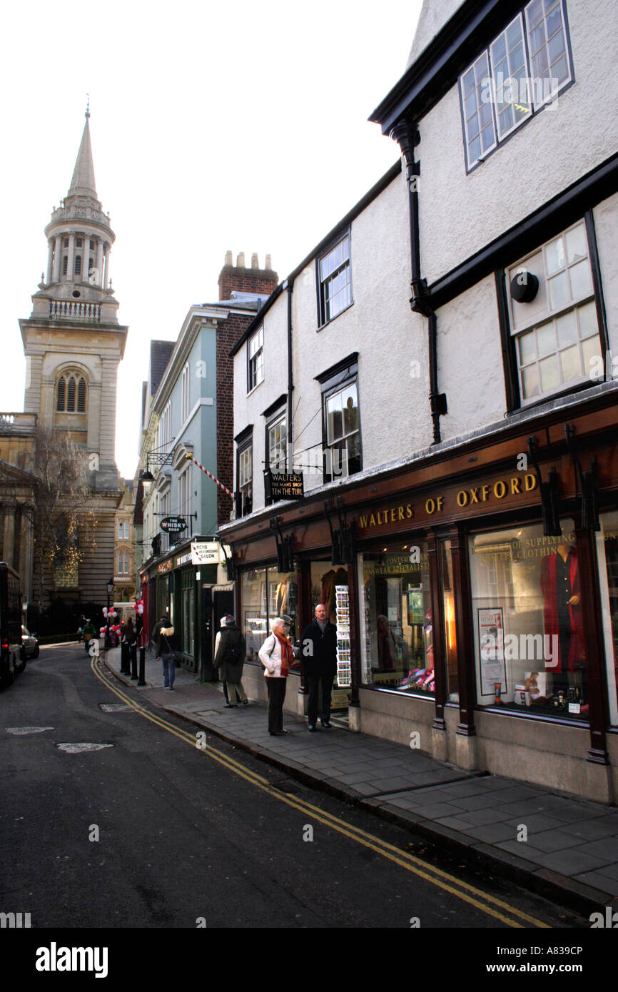 Turl Street et Lincoln College Library Spire Oxford Banque D'Images