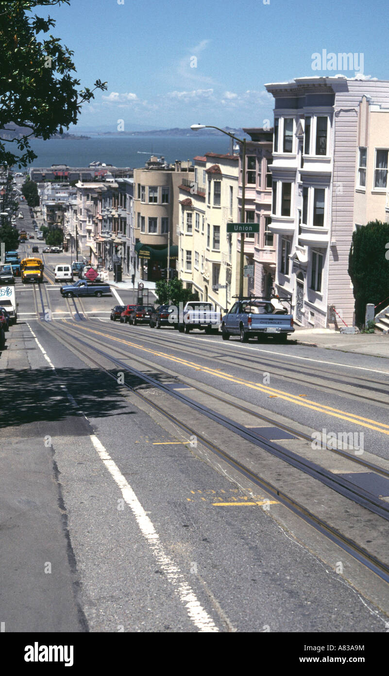 San Francisco vue sur la colline de Mason Street Banque D'Images