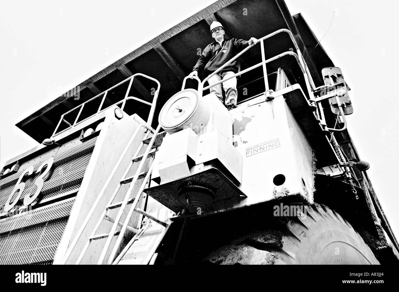 Un camion de transport lourd et de l'opérateur Banque D'Images