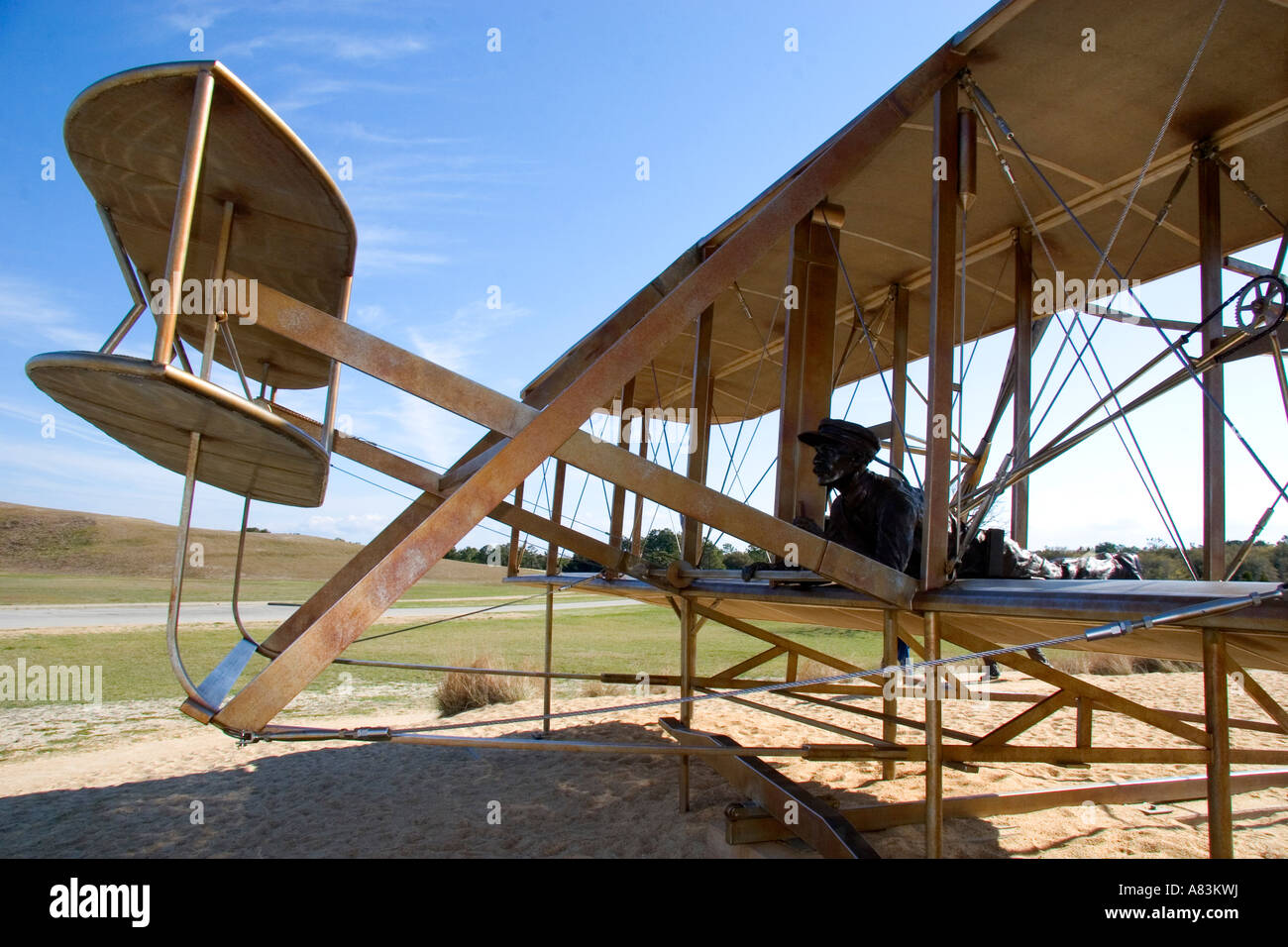 Wright Brothers National Monument à Manteo Caroline du Nord. Banque D'Images