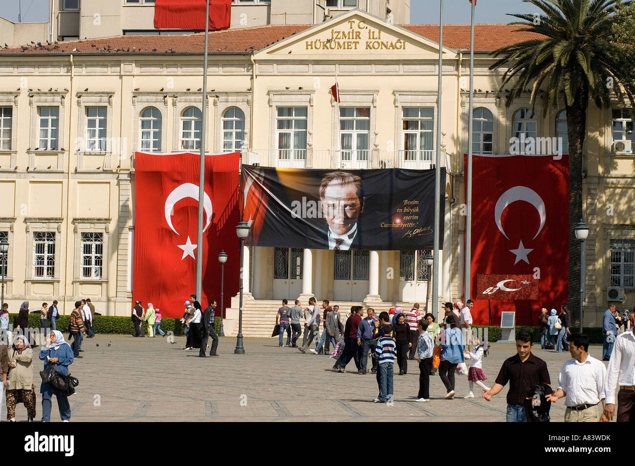 Palais du gouvernement, le Konak Izmir en Turquie. Banque D'Images