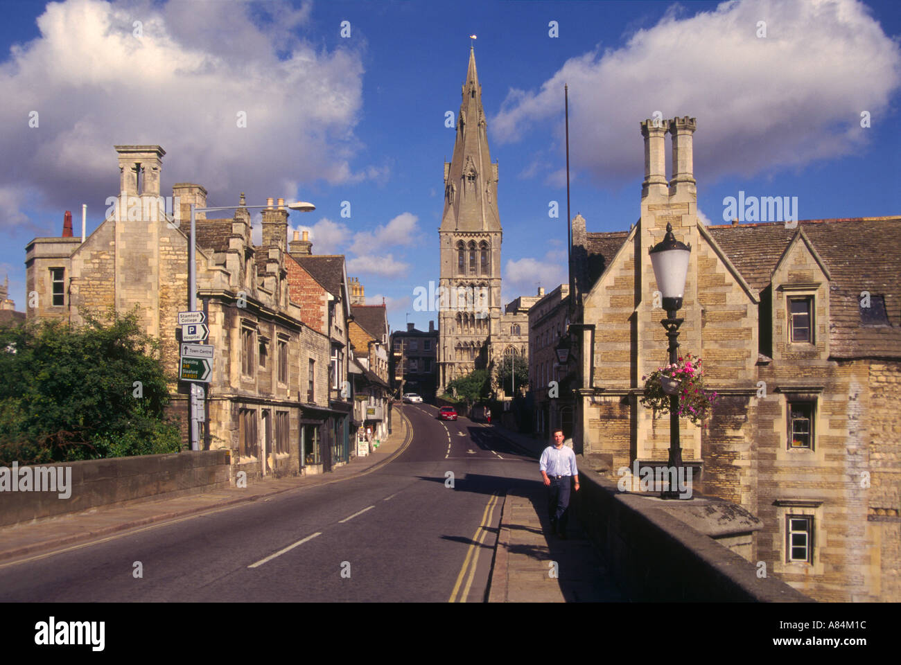 St Marys Hill à Stamford dans le Lincolnshire, Angleterre, Royaume-Uni Banque D'Images