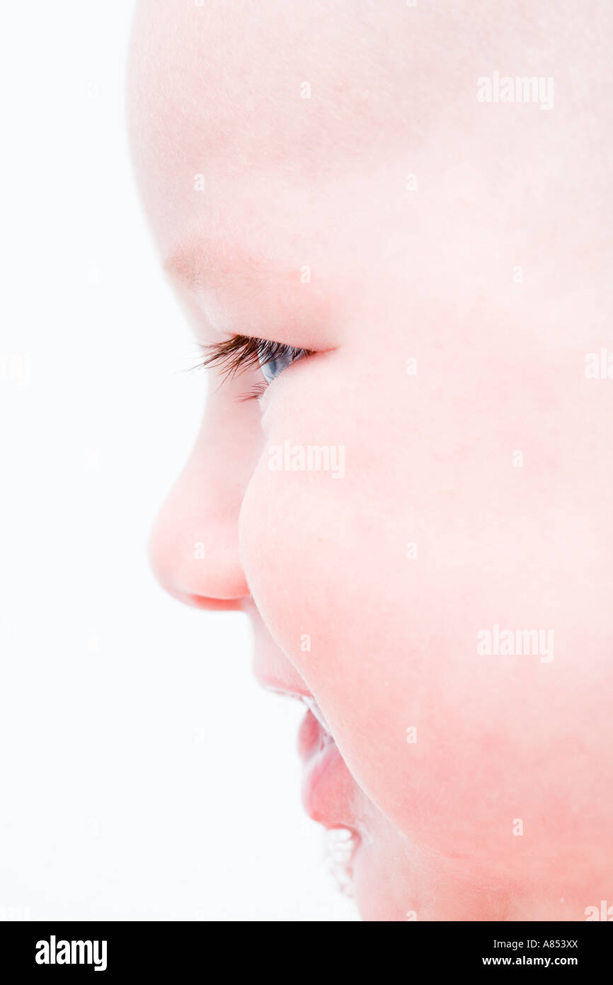 Détail de visage de bébés Banque D'Images