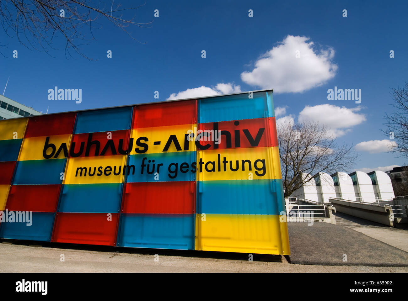 Entrée de Bauhaus-archiv Museum de Berlin Allemagne Banque D'Images