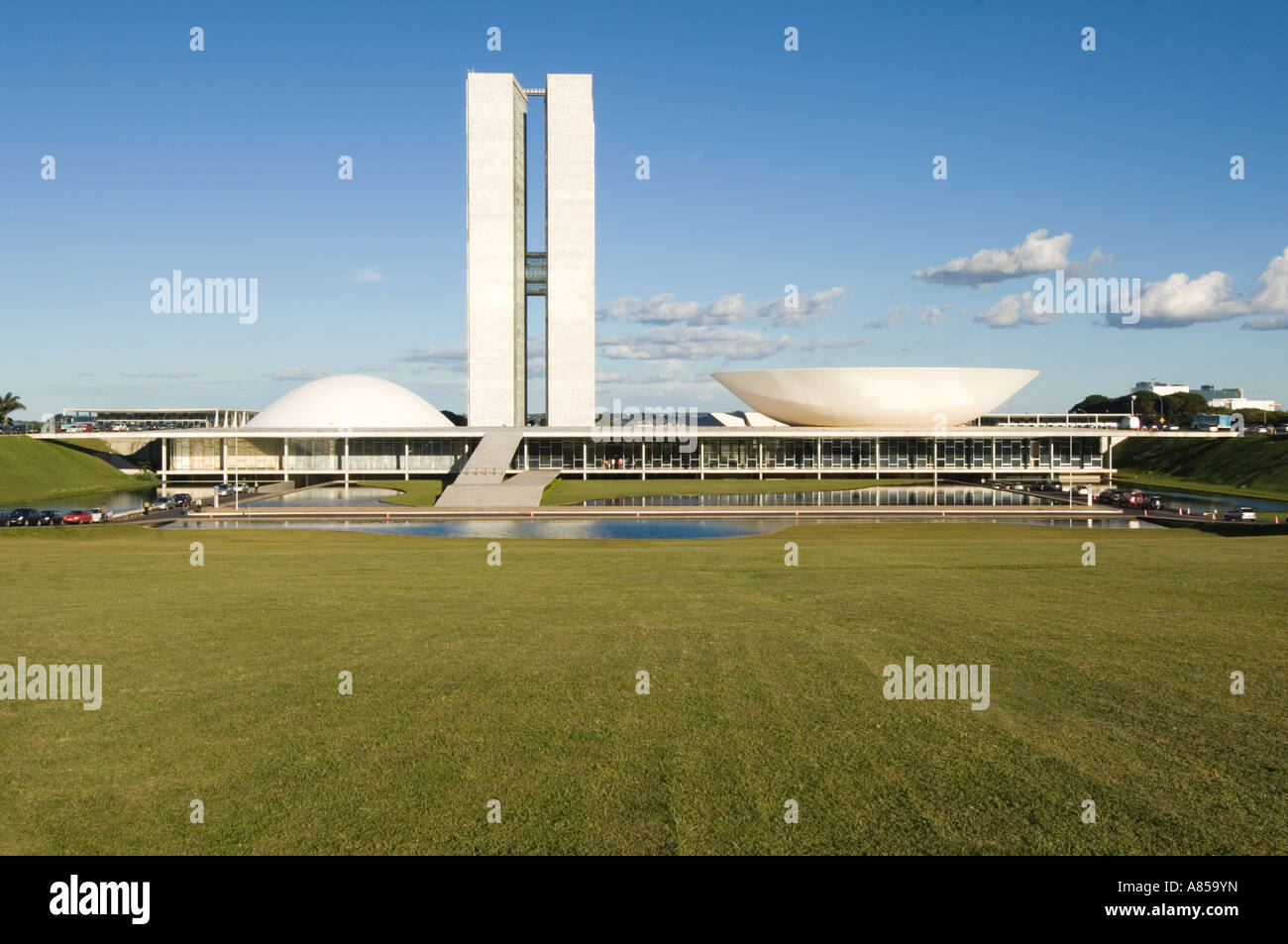 Le but du Congrès National des édifices gouvernementaux à Brasilia. Banque D'Images