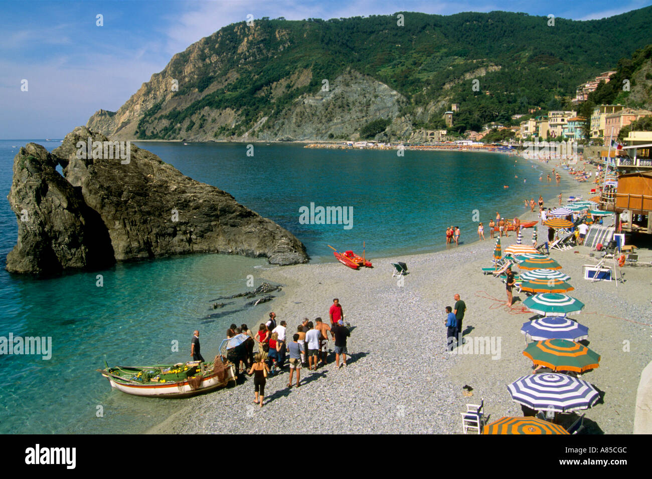 Italie Ligurie Cinque Terre Monterosso al Mare Beach Banque D'Images