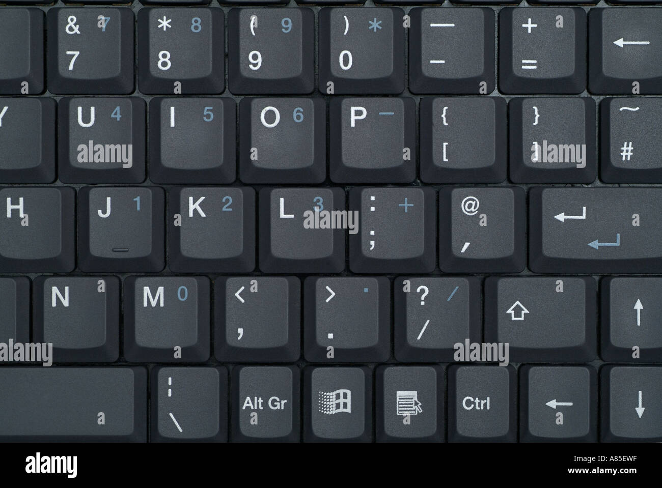 Close Up d'un clavier d'ordinateur portable Banque D'Images