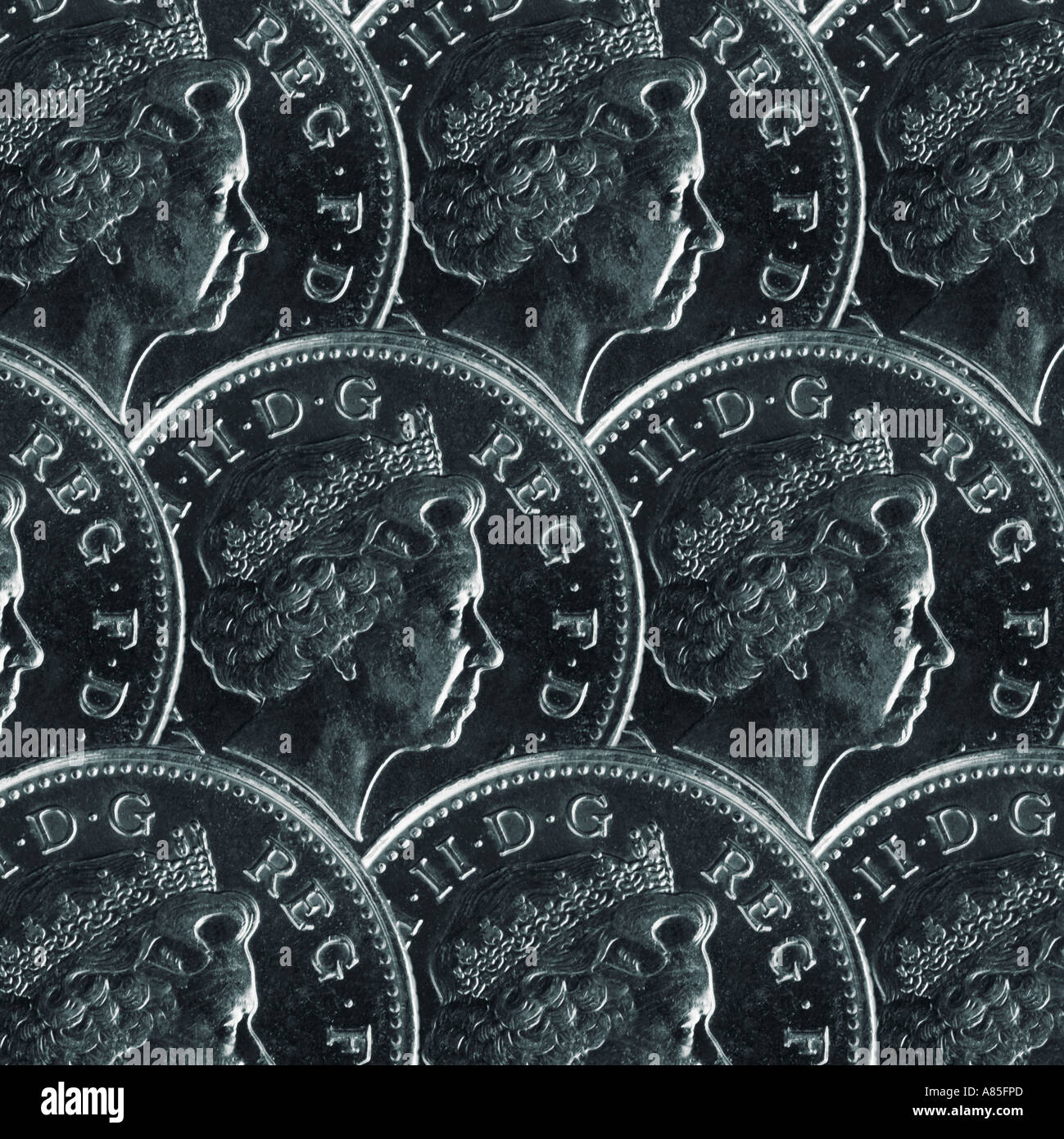 La dix pence Coins Banque D'Images