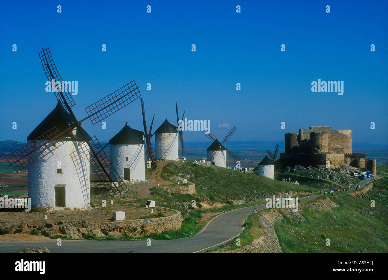 Les MOULINS À VENT CONSUEGRA TOLÈDE ESPAGNE PROVINCE Banque D'Images