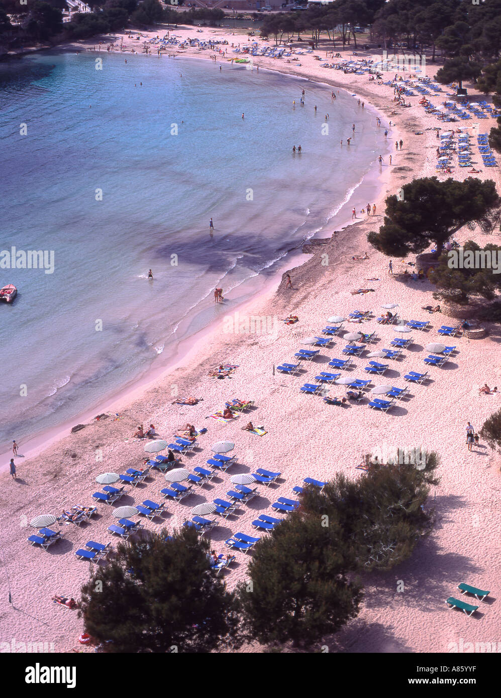 Espagne Baléares Minorque Cala Santa Galdana beach Banque D'Images