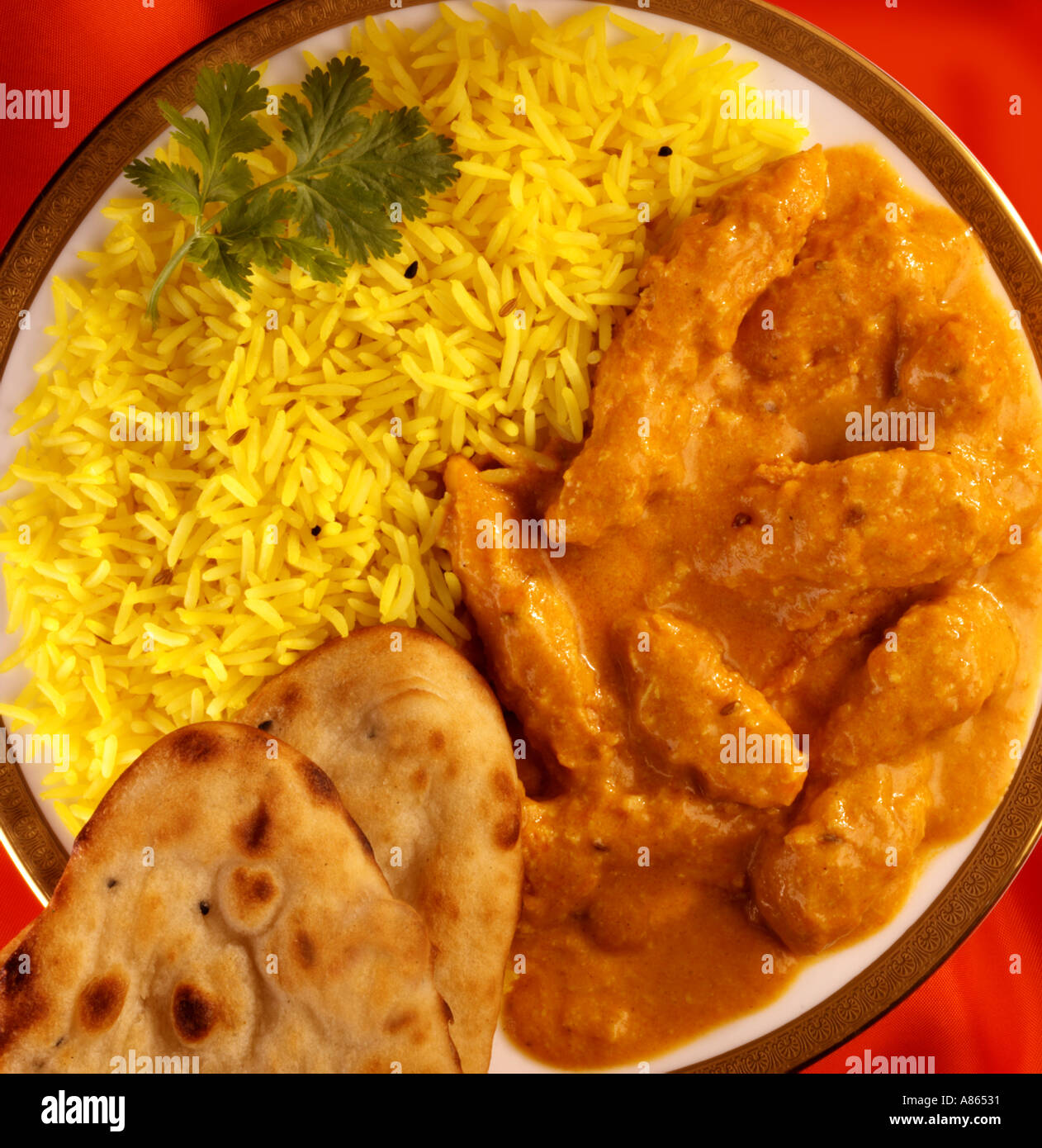 POULET KORMA Banque D'Images