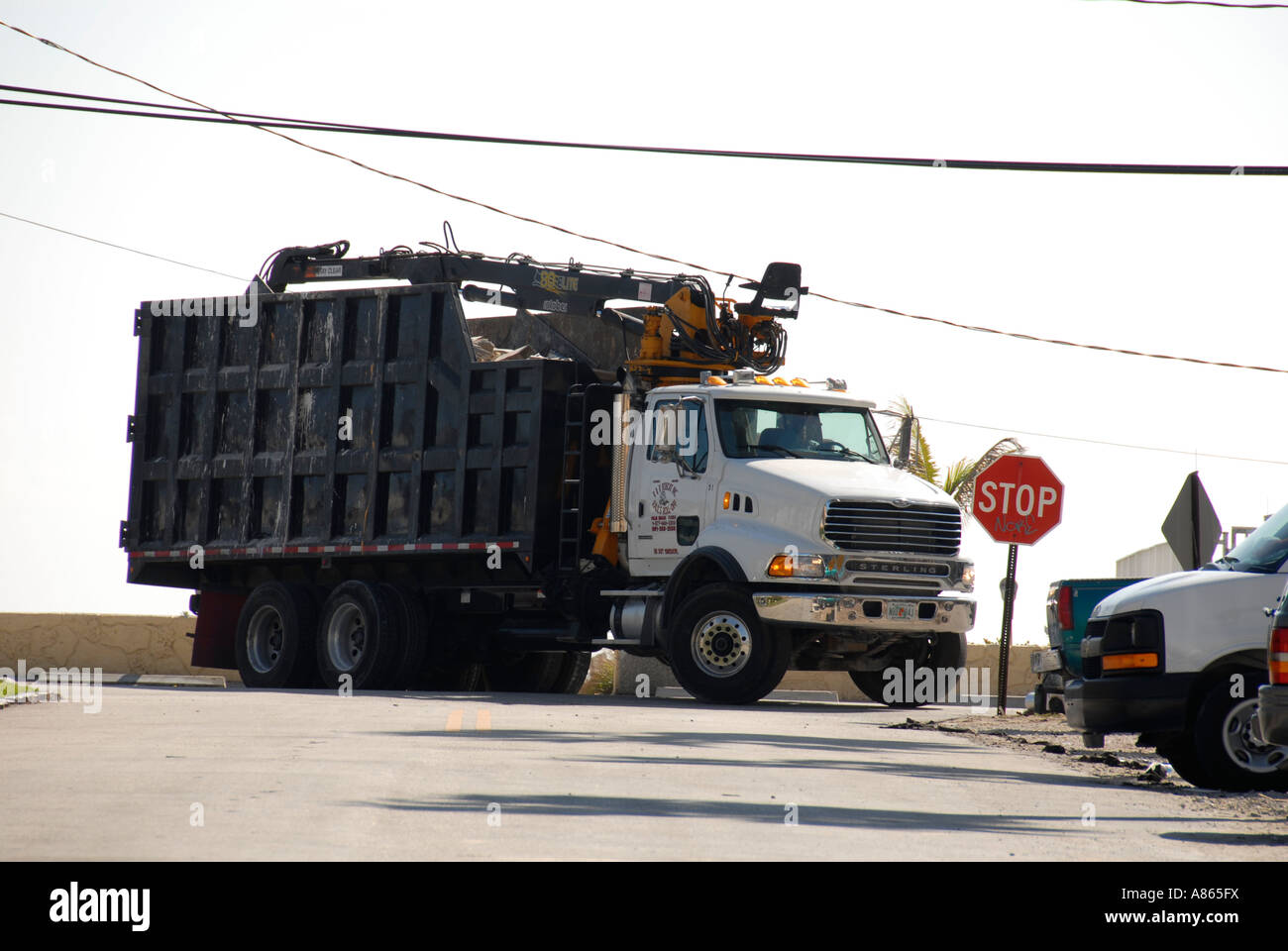 Camion à ordures Banque D'Images