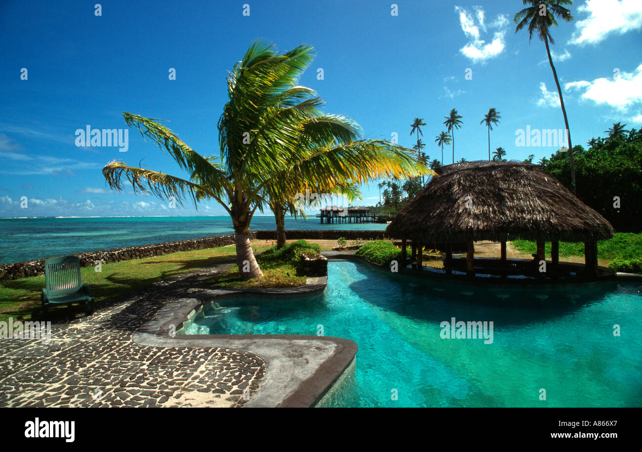 Coco Beach Resort Western Samoa Banque D'Images