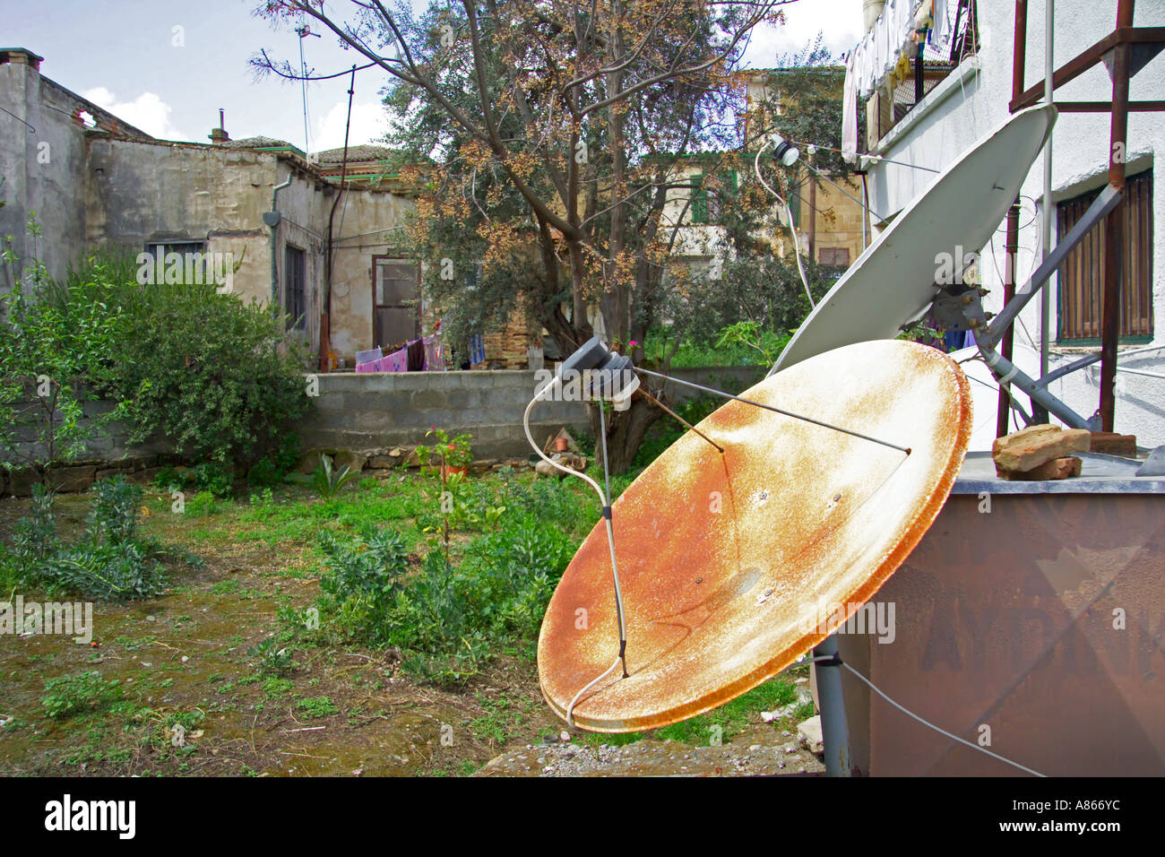 satalite plats Banque D'Images