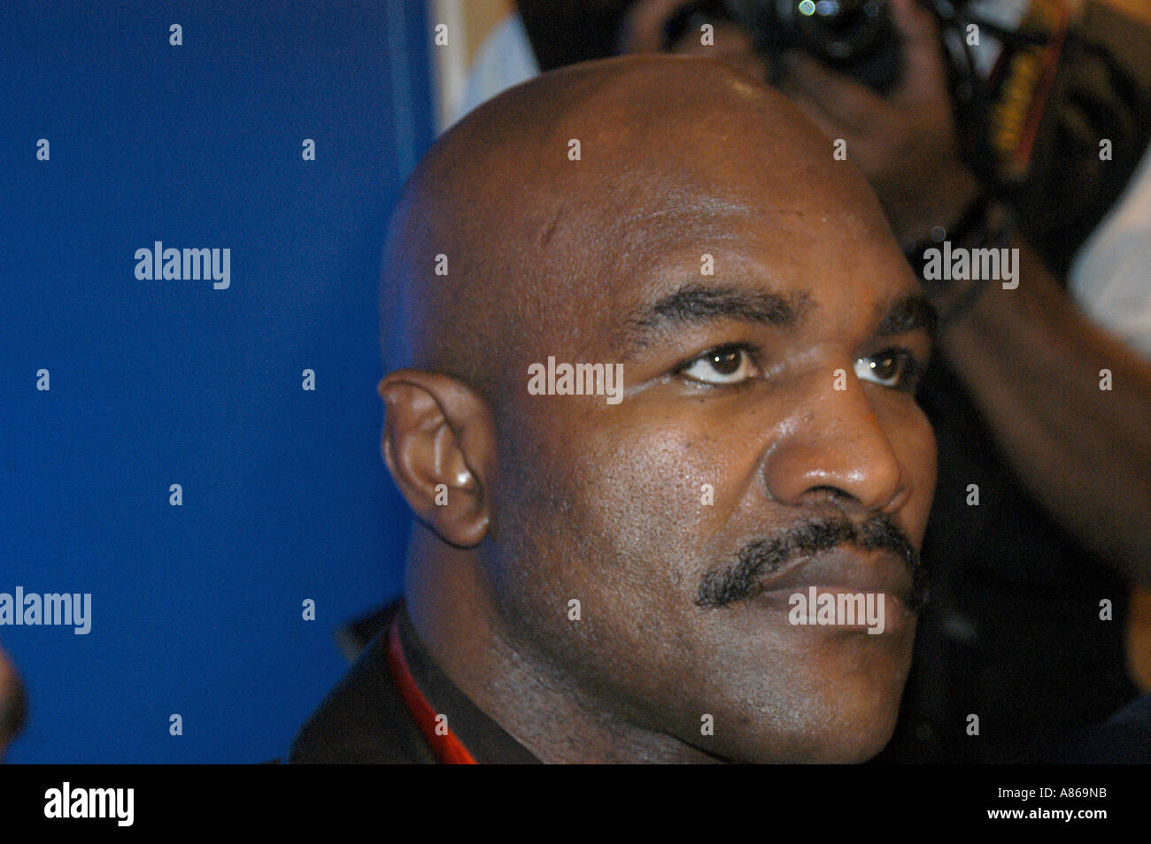Evander Holyfield, ancien boxeur professionnel américain en Inde Banque D'Images
