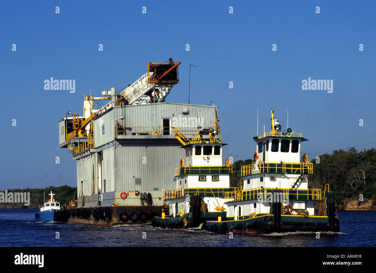 Intracoastal Waterway Texas Galveston Bay Boat Banque D'Images