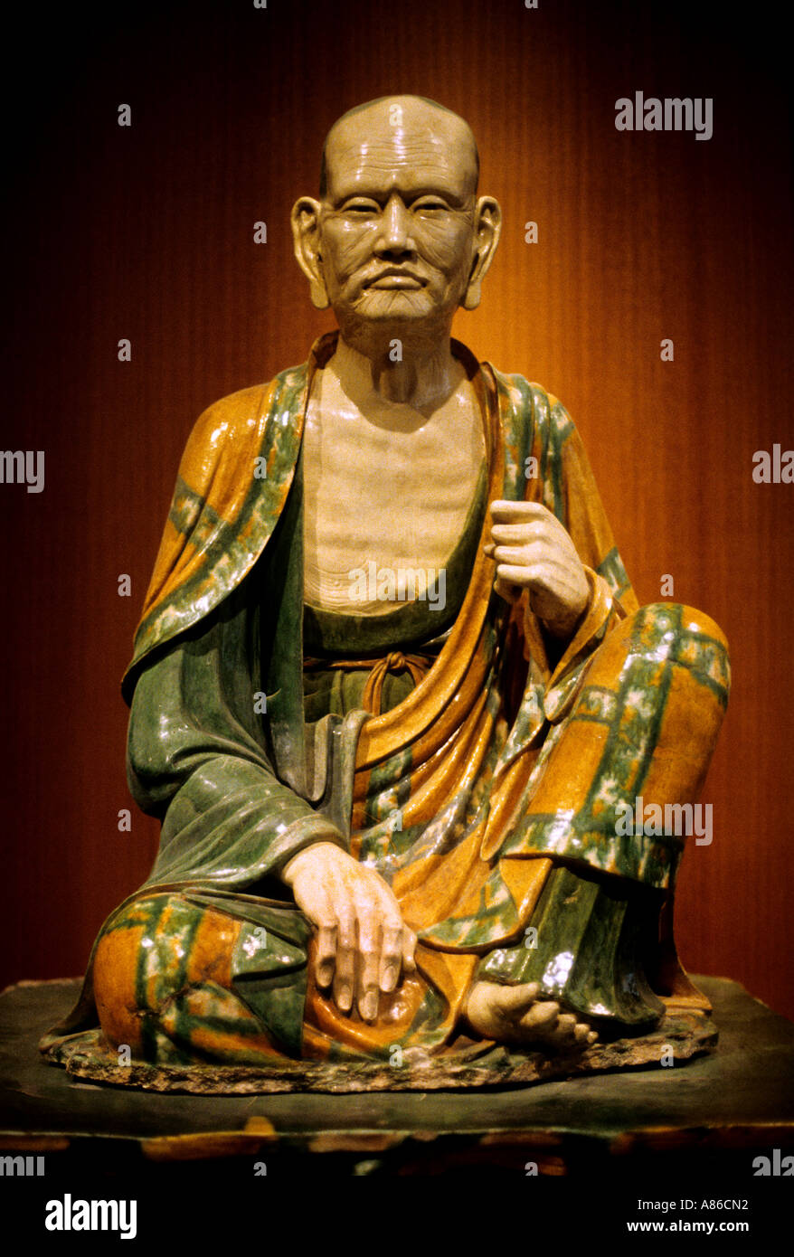 Musée des beaux-arts chinois Lohan Dynastie Liao 11 Siècle Banque D'Images