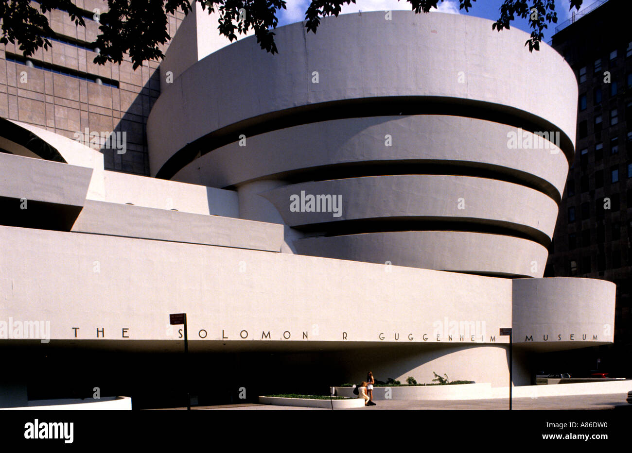 Usa New York Manhattan Musée Guggenheim de Frank Lloyd Wright courbes Courbe Banque D'Images