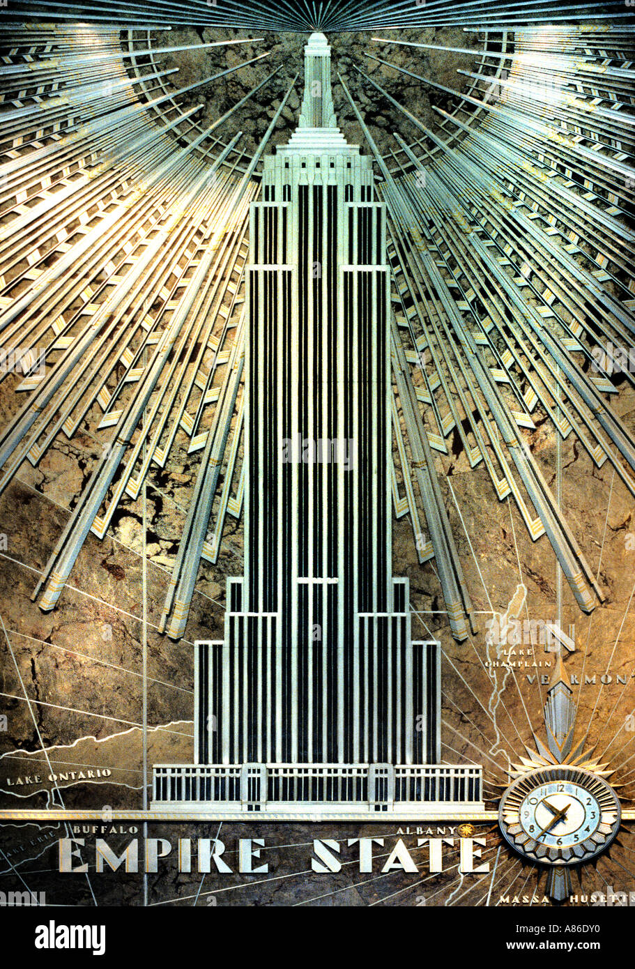 Usa New York Manhattan Chrysler Building art déco du pavillon de l'architecture ancienne gloire gratte-ciel Banque D'Images
