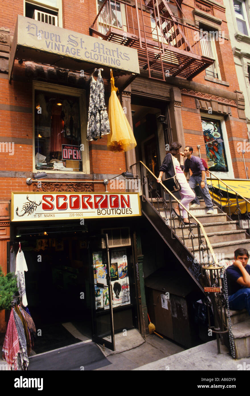 New York Manhattan est le quartier de Greenwich Village est à peu près délimité par Broadway Banque D'Images