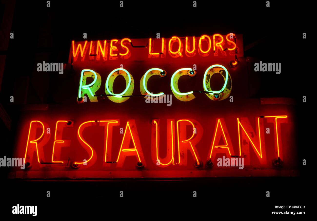 Rocco restaurant Soho Greenwich Banque D'Images