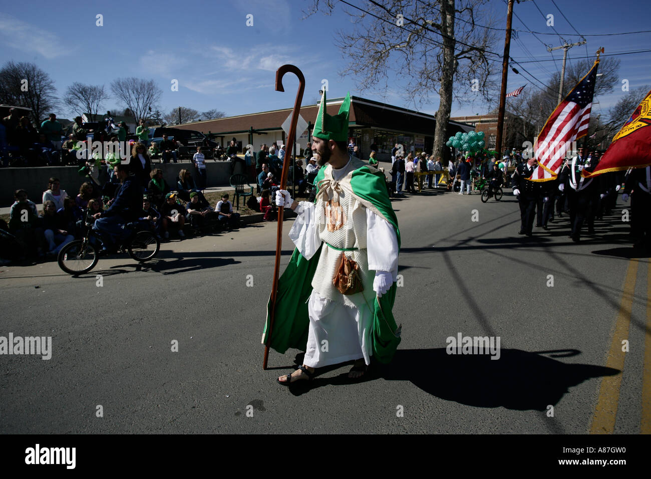 St Patrick s Day Parade Milford Michigan USA Banque D'Images