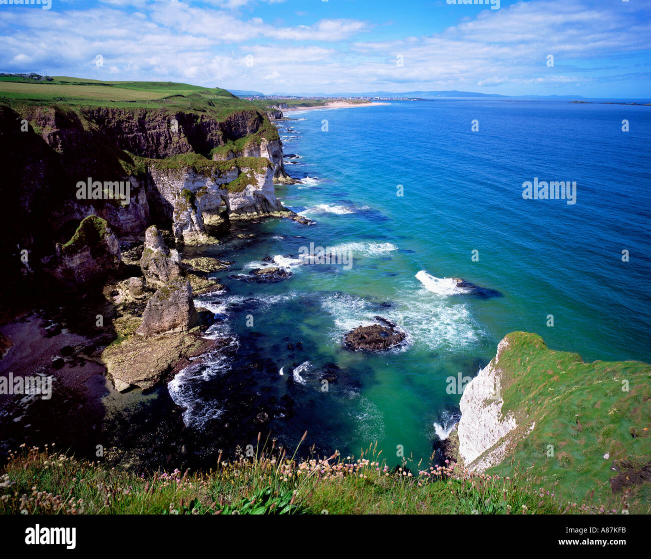 Whiterocks, Causeway Coast, Comté d'Antrim, Irlande du Nord Banque D'Images