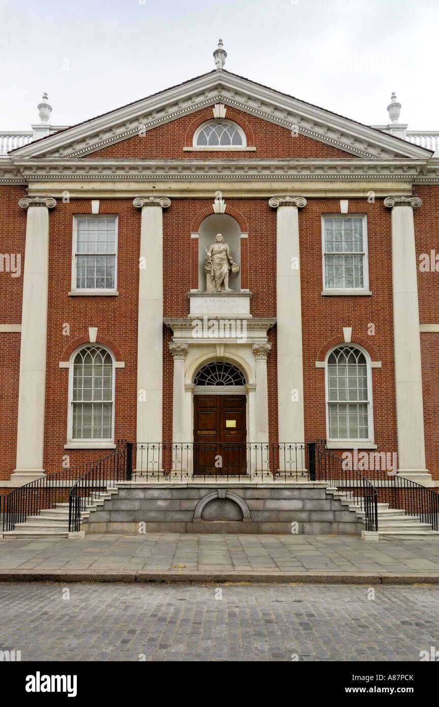 Hall de la bibliothèque de la Société philosophique américaine de Philadelphie, en Pennsylvanie USA Banque D'Images