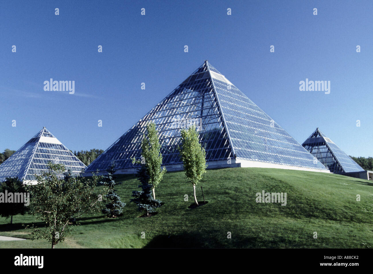 Pyramides de verre Banque D'Images