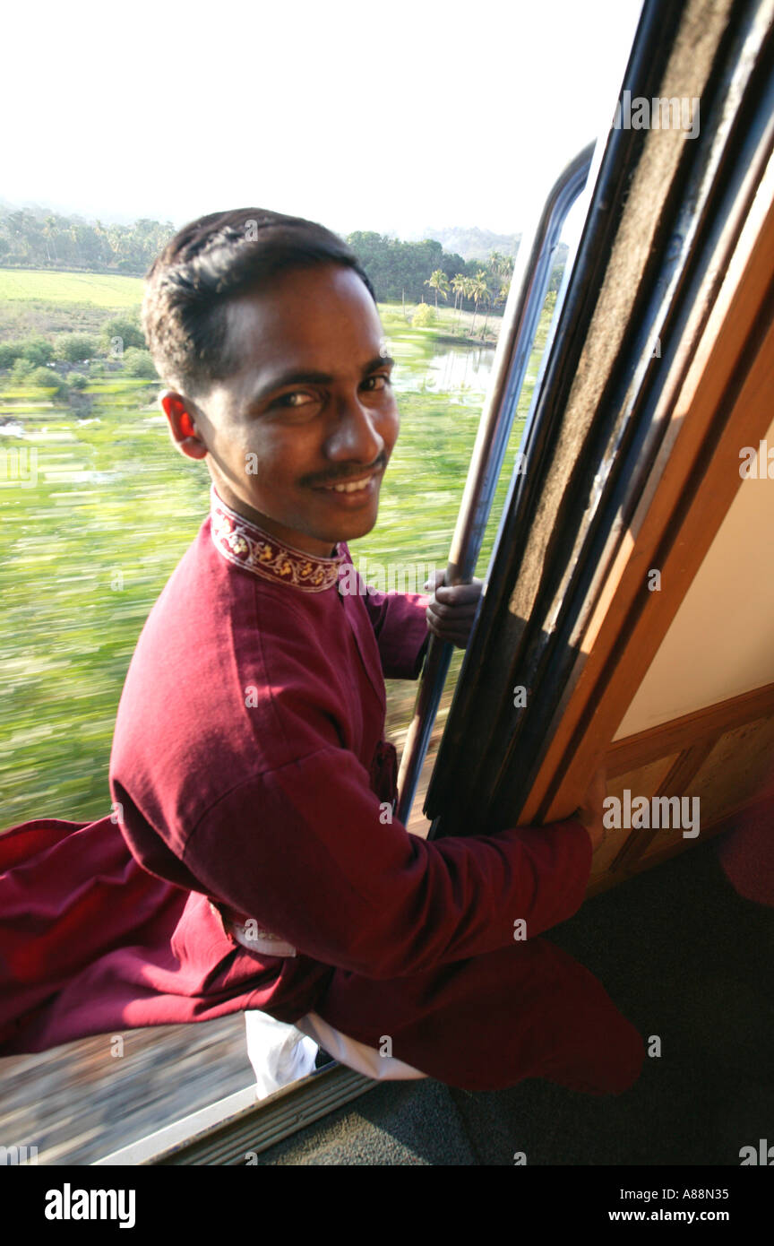 Deccan Odyssey train / train Maharaja Indien, l'Inde Banque D'Images