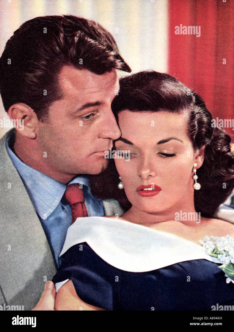 Son TYPE DE FEMME 1951 RKO film avec Robert Mitchum et Jane Russell Banque D'Images