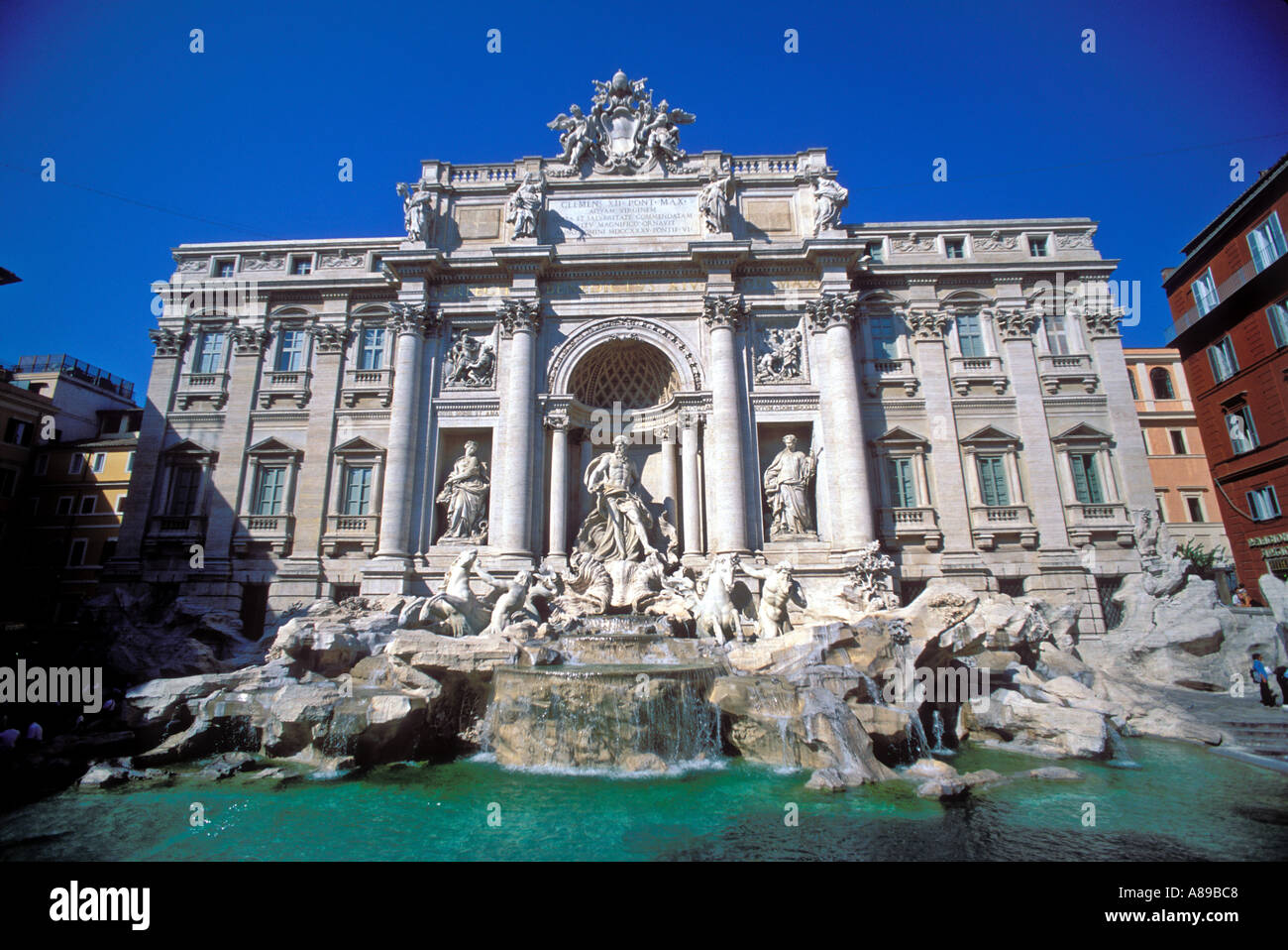 Italie Rome la fontaine de Trevi Banque D'Images