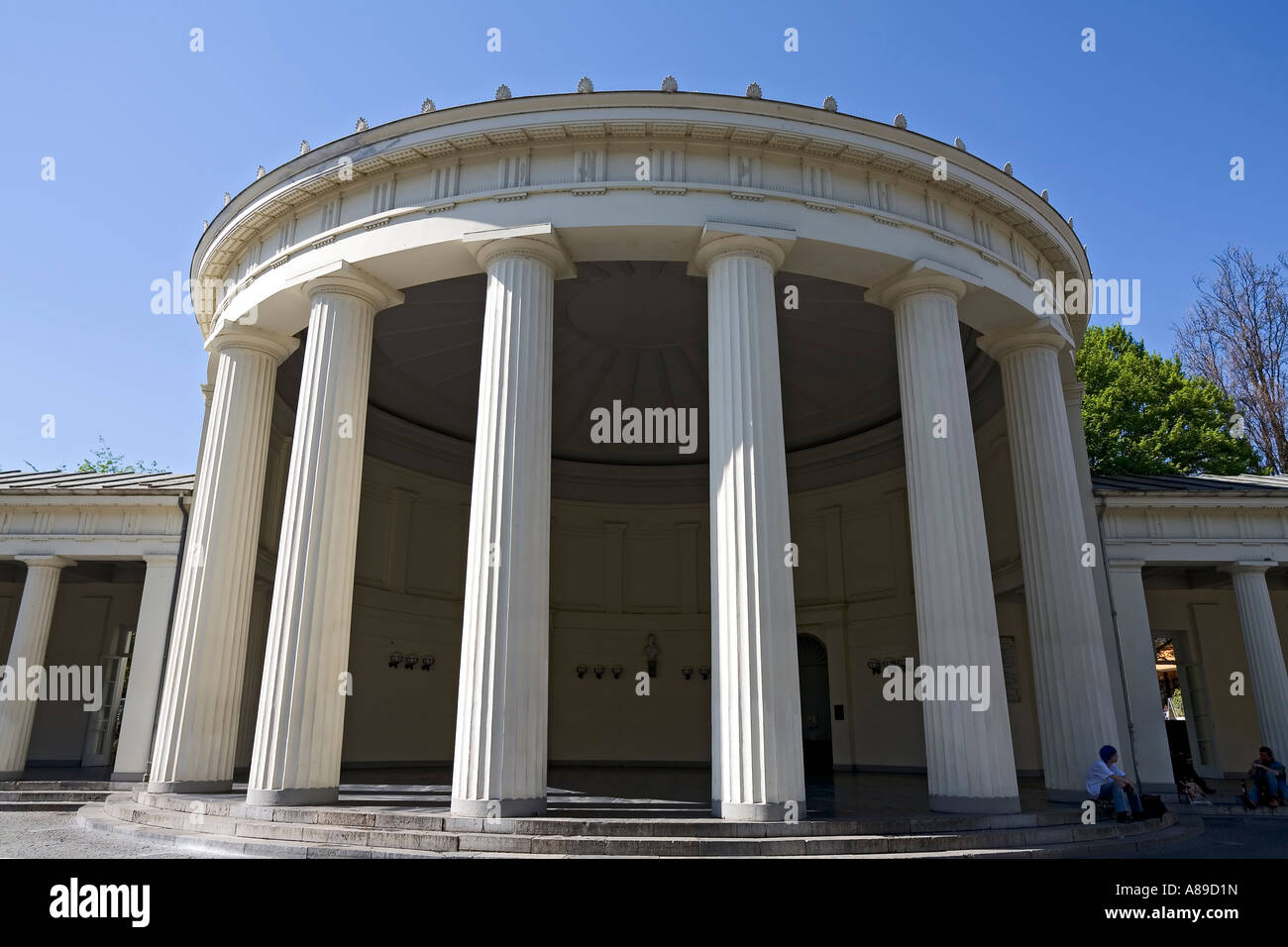 Elisenbrunnen, colonne classicisme porche, Aix-la-Chapelle, NRW, Allemagne Banque D'Images