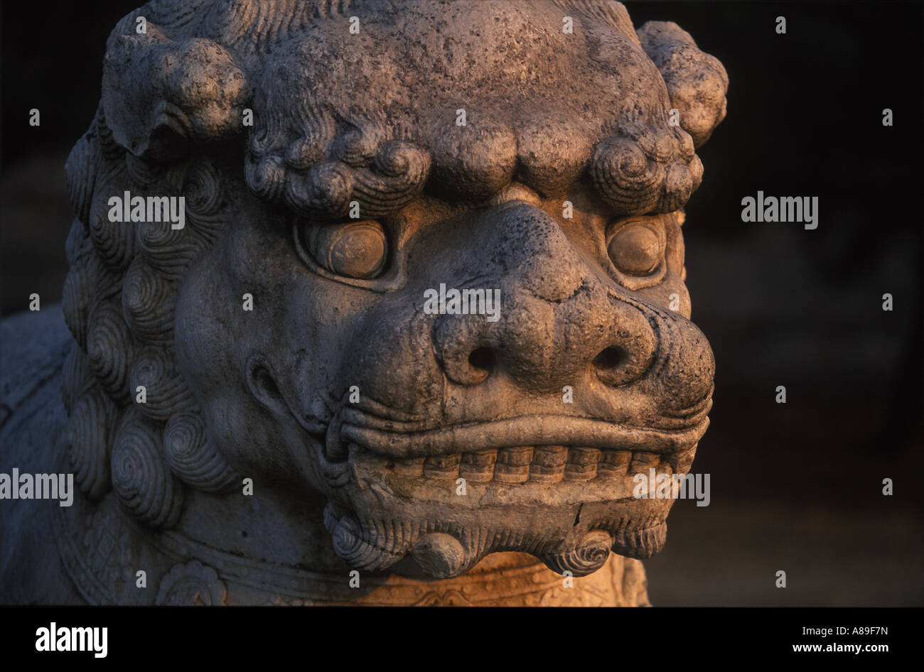 La sculpture à l'tombes Ming dans le nord de Beijing, Chine Banque D'Images