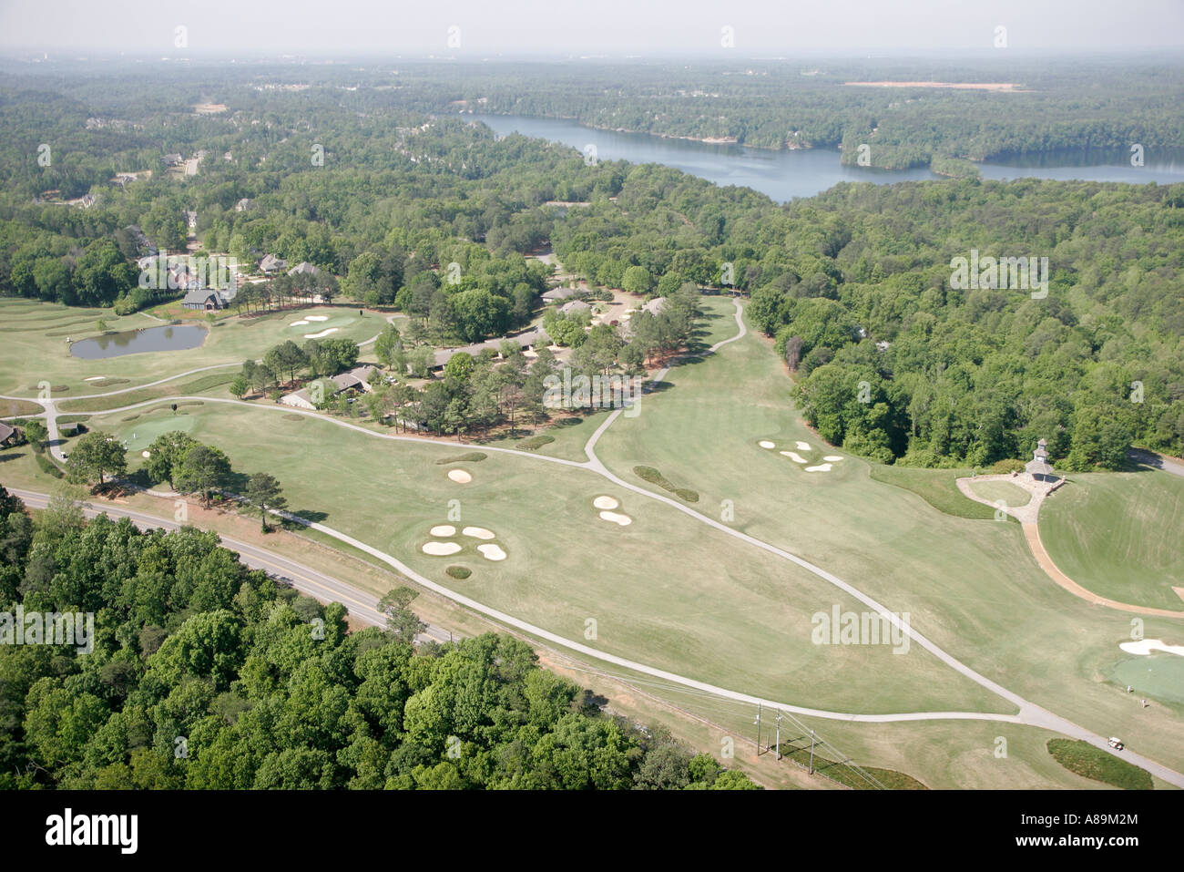 Tuscaloosa Alabama, North River Water Golf Club, Lake Tuscaloosa, vue aérienne depuis le dessus, vue, les visiteurs voyage visite touristique lan Banque D'Images
