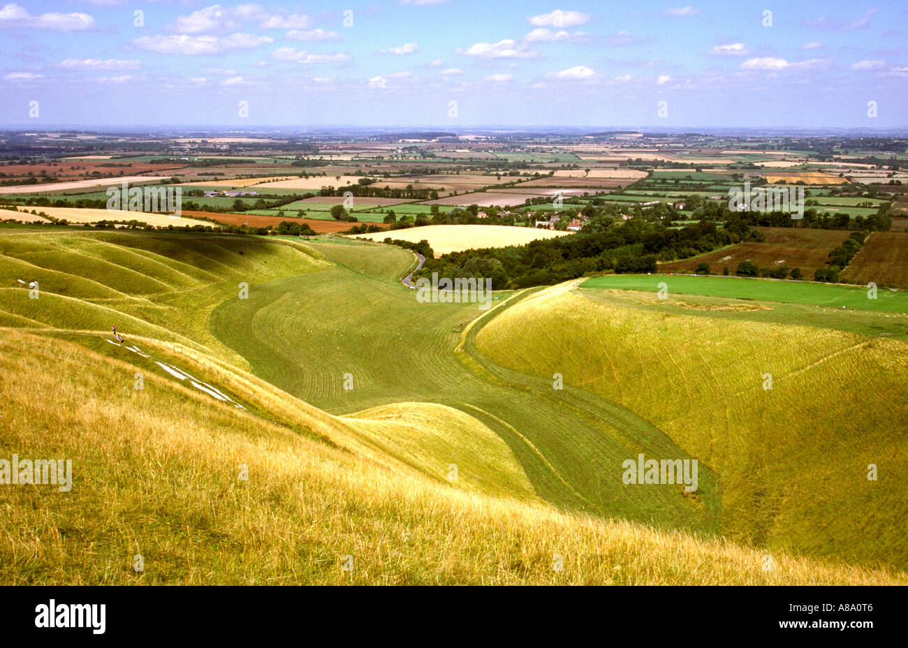 Uffington White Horse Hill Berkshire Banque D'Images