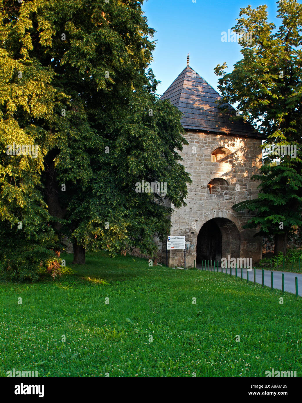 Maison de gardien à Banja Luka Bosnie-Herzégovine Château d'élément d'une série de quatre images prises au fil des saisons Banque D'Images
