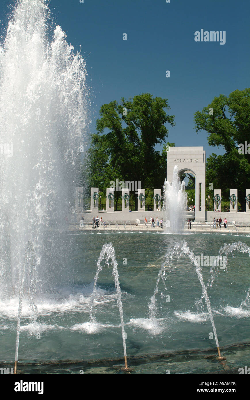 USA Washington DC Monument commémoratif de la Seconde Guerre mondiale Banque D'Images