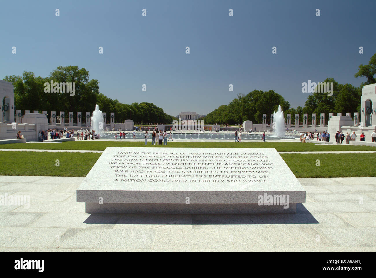 USA Washington DC Monument commémoratif de la Seconde Guerre mondiale Banque D'Images