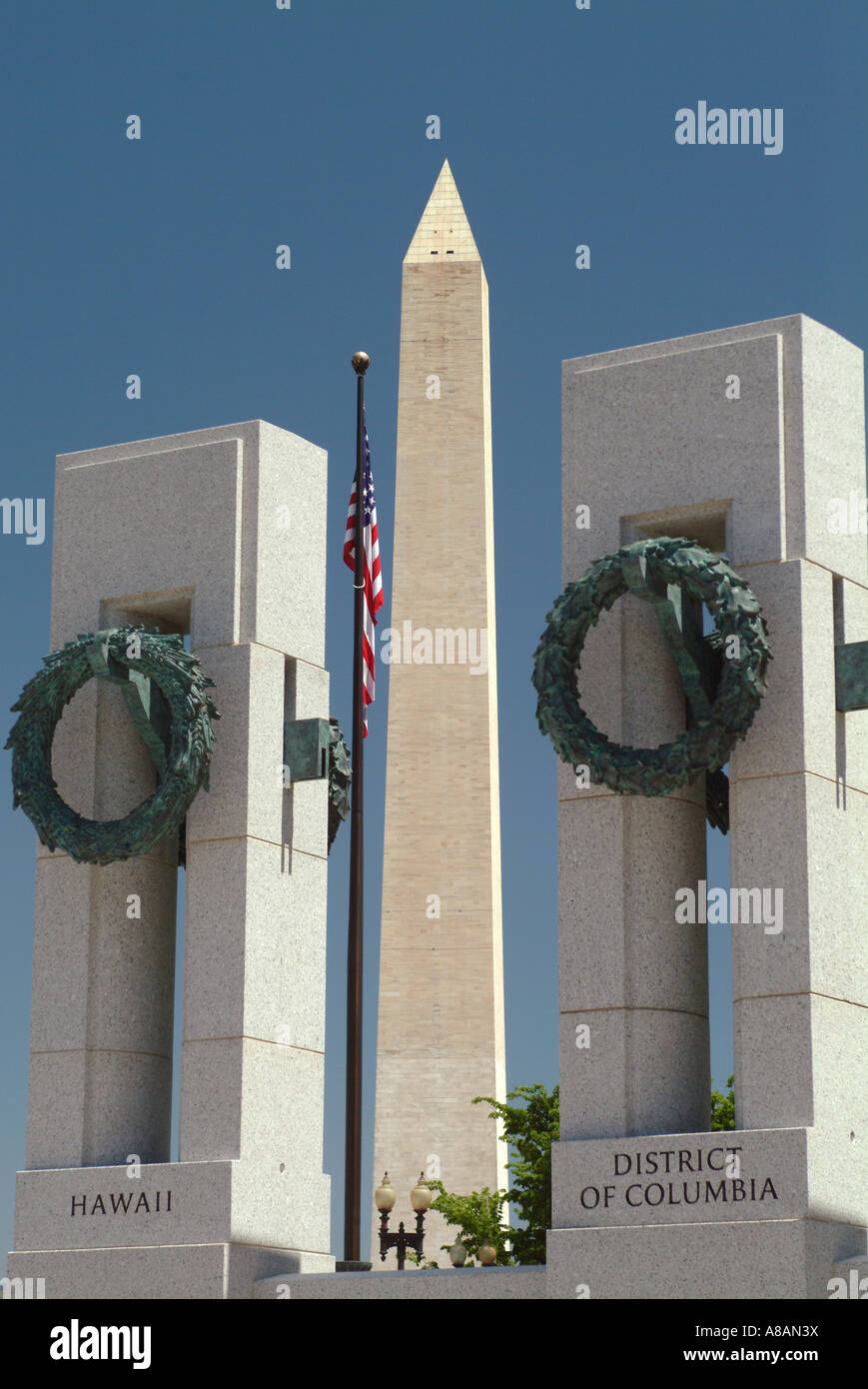 USA Washington DC Monument commémoratif de la Seconde Guerre mondiale Banque D'Images