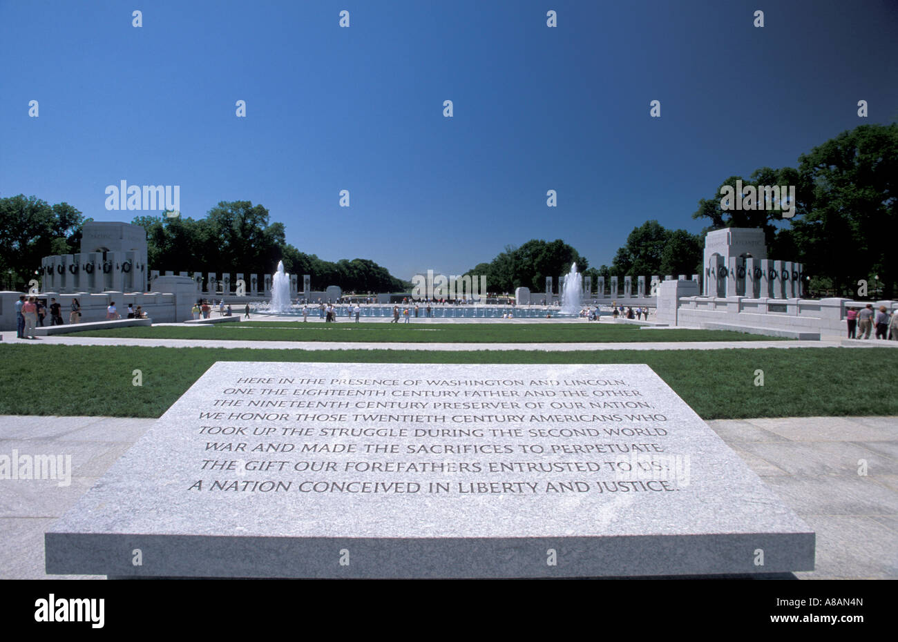 USA Washington DC Monument commémoratif de la Seconde Guerre mondiale Banque D'Images