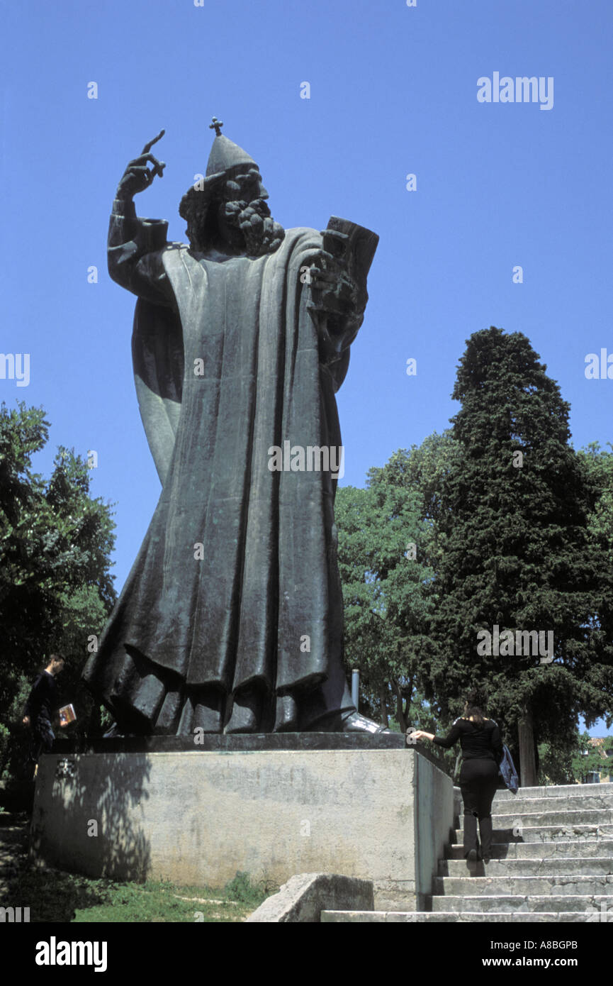 Statue de Grégoire de Nin, 'Grgur Ninski' par Ivan Mestovic.L'Unesco. Split, Croatie, Balkans, Europe de l'Est. Dalmatie Banque D'Images