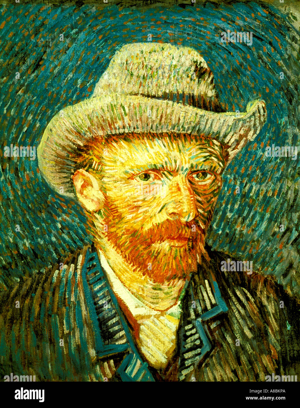 Pays-bas Amsterdam Vincent van Gogh Vincent van Gogh self portrait 1890 1853 dans un chapeau de feutre gris 1887 Banque D'Images