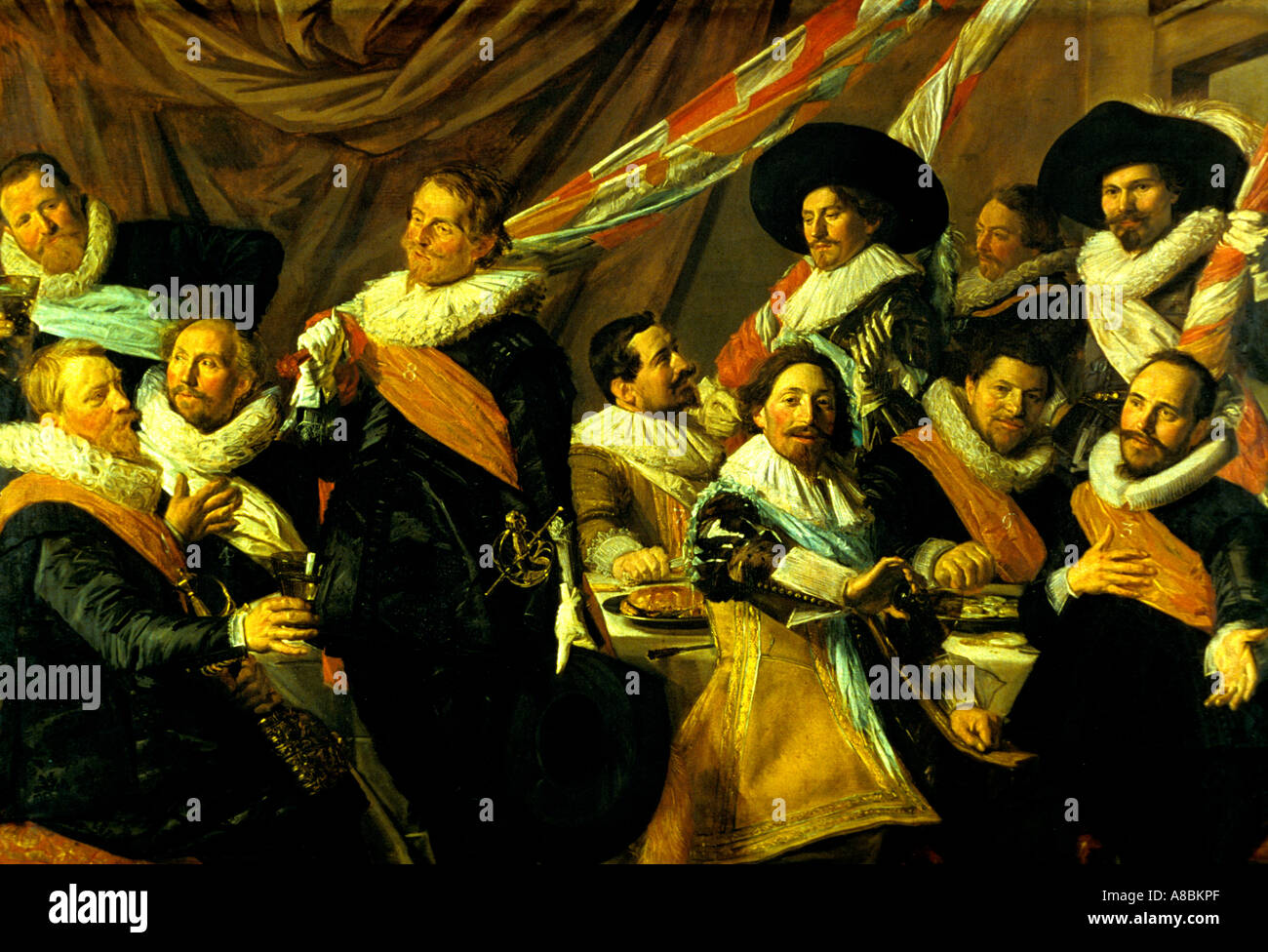 Pays-bas Musée Frans Hals Frans Hals Haarlem 15811585 Maaltijd van Jorisdoelen Officieren van de St te Haarlem 1627 Banque D'Images