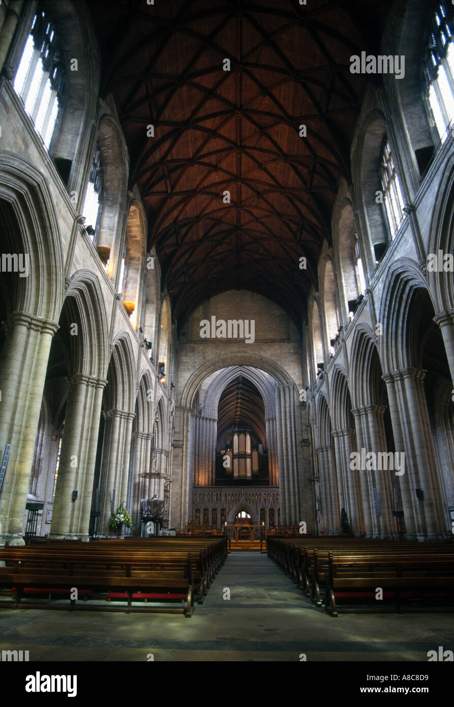 Intérieur de la cathédrale de Ripon North Yorkshire Angleterre Banque D'Images