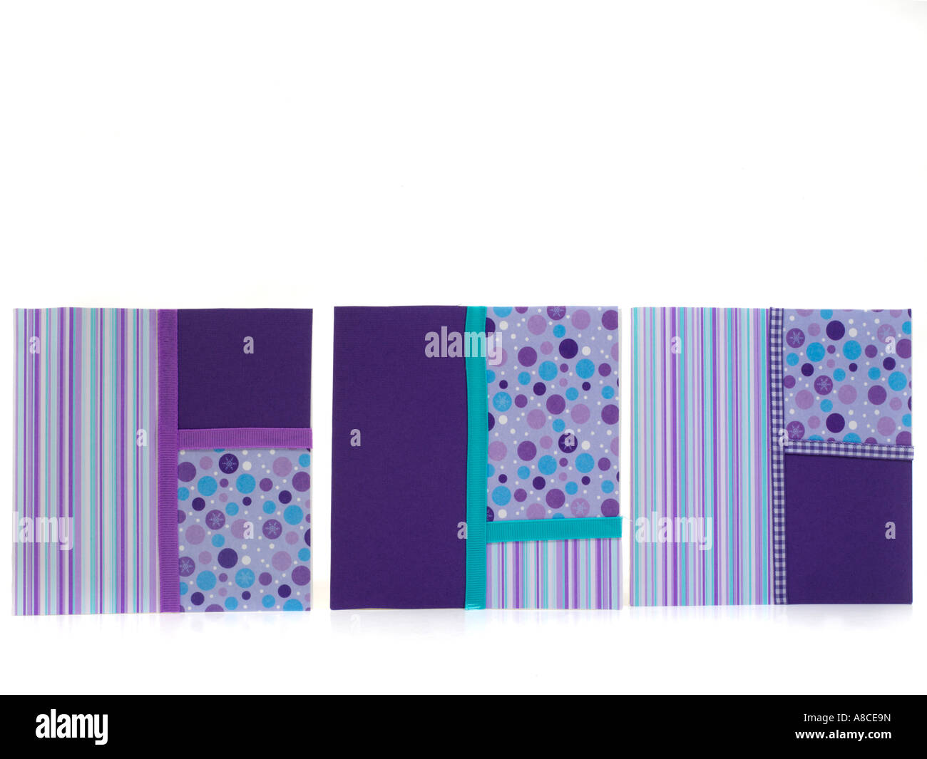 Trois cartes de souhaits faites à la main Banque D'Images