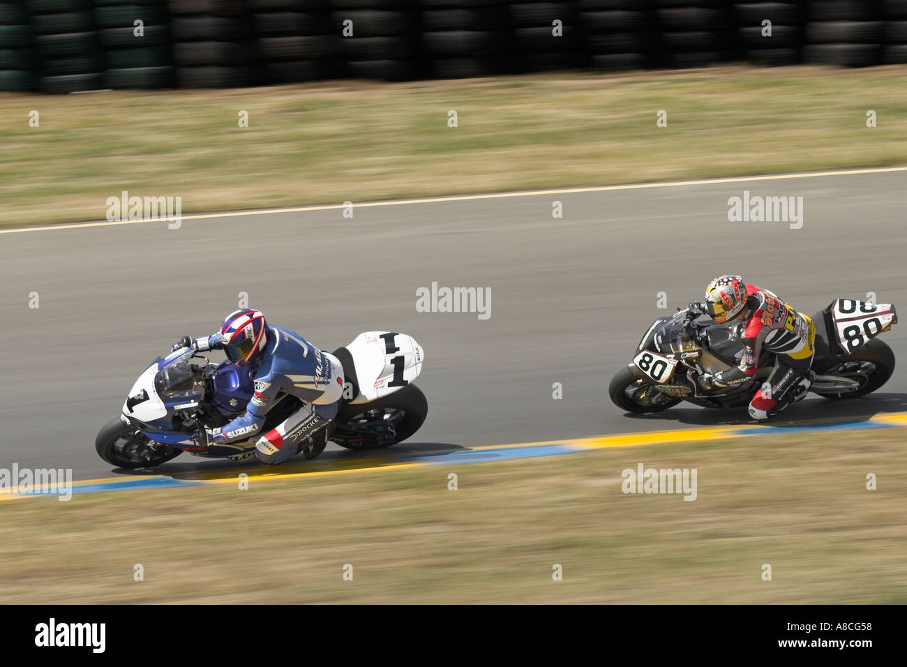 Superbike moto chase à Infineon Sears Point California USA Banque D'Images