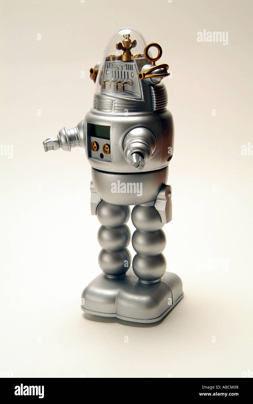 Jouet en plastique de l'enfant robot dans le style futuriste de Robby le  Robot de Planète interdite film Photo Stock - Alamy