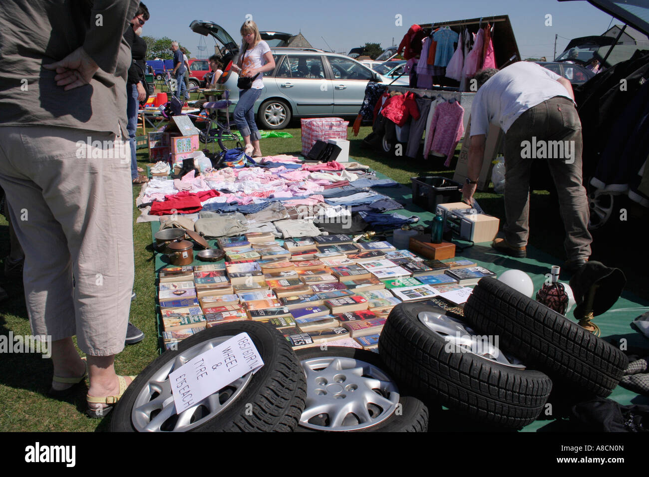 Car Boot Sale Cornwall UK Banque D'Images